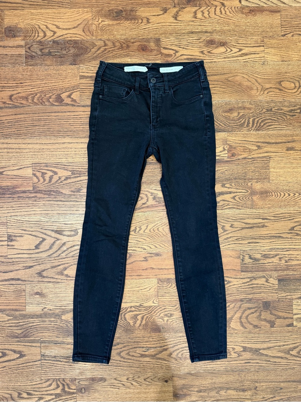 Pilcro Black High-Rise Skinny Jeans